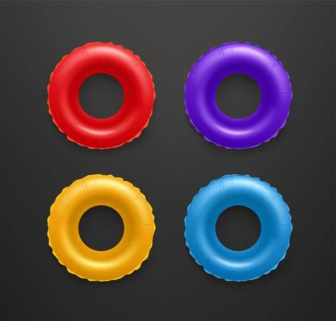 Rubber swimming floaters vector set イラスト素材