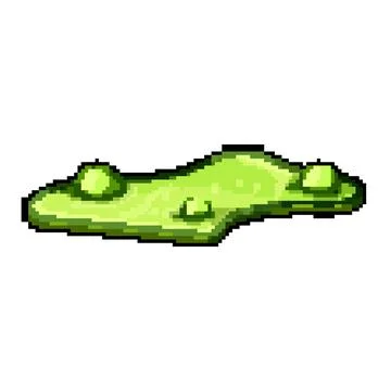 Rubber toxic puddle pixel art vector illustration 스톡 일러스트