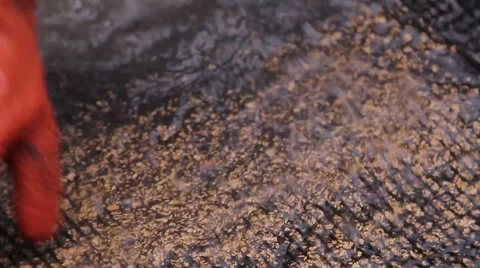 Rubber trap gold Stock Footage 67823191