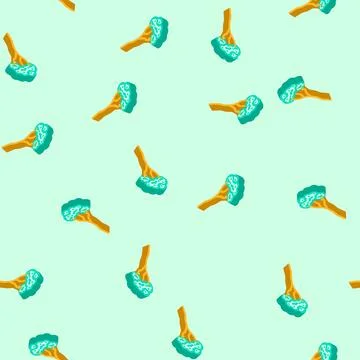 Rubber tree jungle amazon isometric icon seamless pattern Illustrazione stock