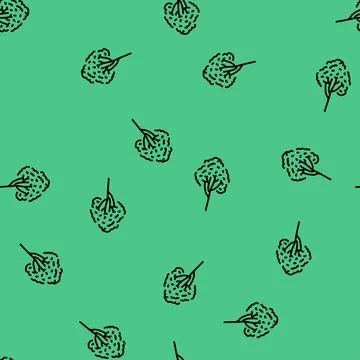 Rubber tree jungle amazon vector seamless pattern Stock Illustration