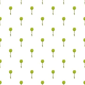 Rubber tree plant seamless pattern on white background Stock Illustration
