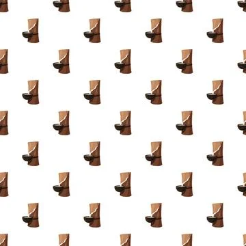 Rubber tree tapping extracting latex seamless pattern repeating 스톡 일러스트