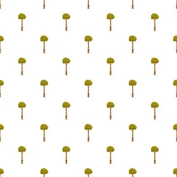 Rubber trees forming seamless tapping pattern for latex production Stock Illustration