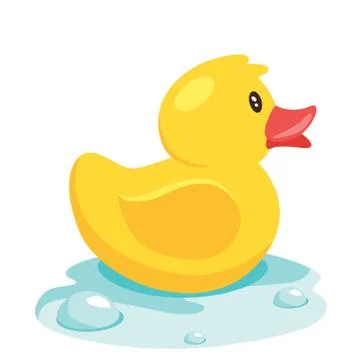 Rubber yellow ducks Illustrazione stock