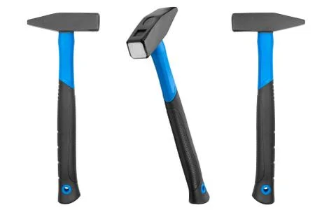 Rubberized hammer isolated on white Stock Photos