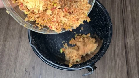 Rubbing An Apple On A Grater Stock Footage 171474077