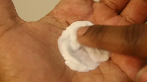Rubbing Lotion with Hands Video stock 36814728