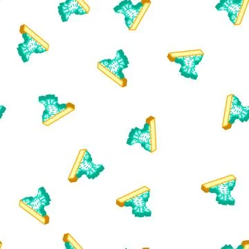 Rubbing wasabi isometric icon seamless pattern Stock Illustration