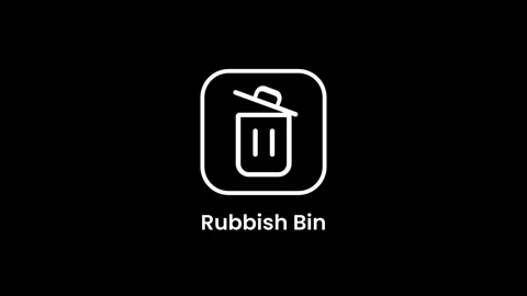 Rubbish Bin App Icon Stock Footage 334471037