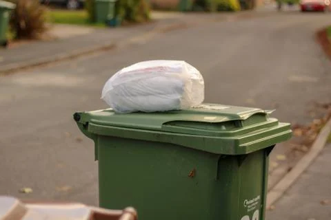 Rubbish bin in lockdown Stock Photos
