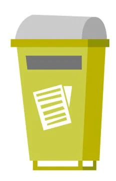 Rubbish bin for paper waste vector illustration. Stock Illustration
