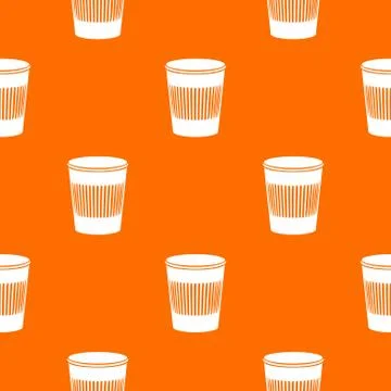 Rubbish bin pattern orange Stock Illustration