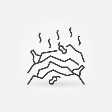 Rubbish Dump linear vector Garbage concept icon Stock Illustration