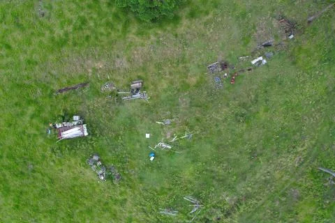 Rubbish Scattered Across Countryside Stock Photos