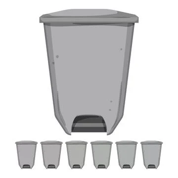 Rubbish trash bin garbage cartoon vector graphic Stock Illustration