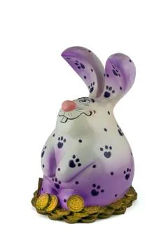 Rubbit moneybox Stock Photos