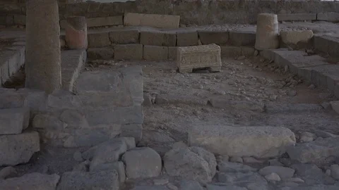 Rubble From Ancient Temple in Israel Stock Footage 78212015