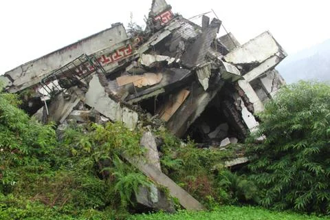 Rubble of house Stock Photos