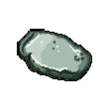 Rubble pebble stone pixel art vector illustration Stock Illustration