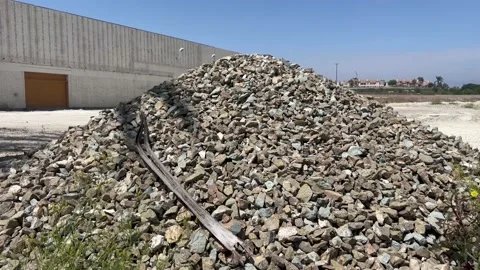 Rubble Pile Wide Shot Stock Footage 239757627