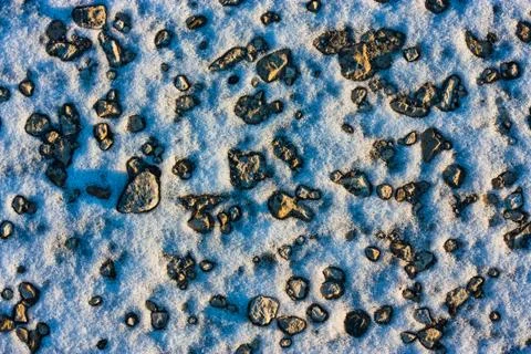 Rubble in the snow Stock Photos