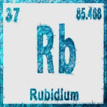 Rubidium Chemical Element Blue on White Stock Illustration