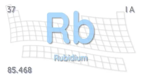 Rubidium chemical element  physics and chemistry illustration backdrop イラスト素材