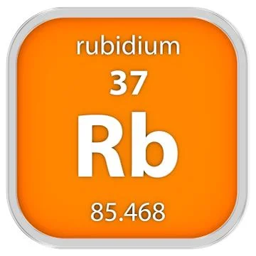 Rubidium material sign Foto stock