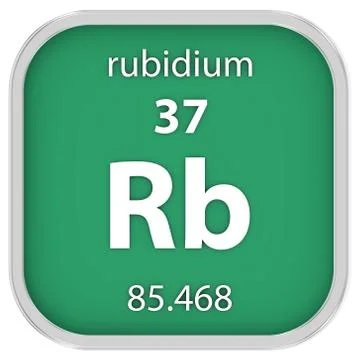Rubidium material sign Stock-Fotos