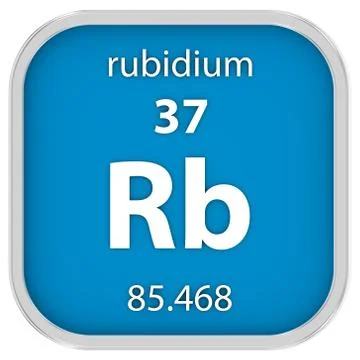 Rubidium material sign Stock Photos