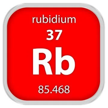 Rubidium material sign Stock Photos