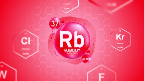 Rubidium Periodic Element Cell Stockbeeldmateriaal 314272020