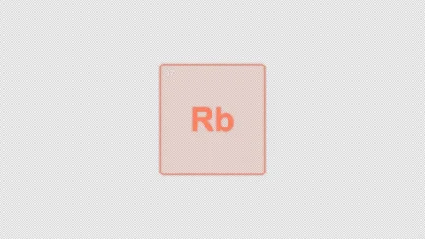 Rubidium Rb Periodic Table Element Tile Clean No Text Animation Video Overlay Al Stockbeeldmateriaal 339369925
