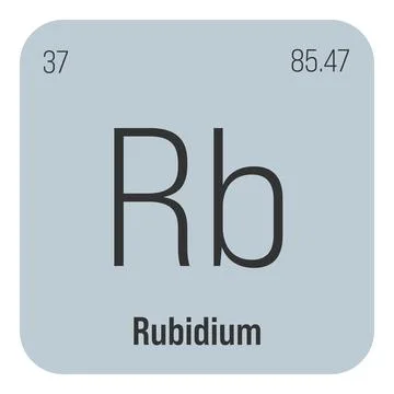 Rubidium, Rb, periodic table element イラスト素材