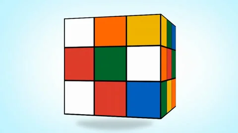 Rubik cube Animated video 스톡 동영상 33799770