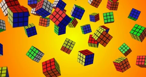 Rubik cube animation 4k Stock Footage 88553434