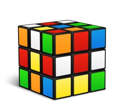 Rubik cube logic game vector illustration Stock Illustration