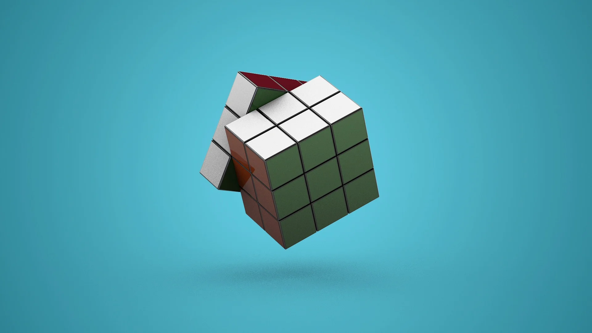 Rubik Cube Looping Animation | Stock Video | Pond5