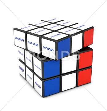 Rubik france flag Stock Illustration