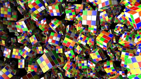 Rubik's Cube Animation Background Loop Rubiks Stock-Footage 86415404