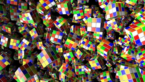 Rubik's Cube Animation Background Loop Rubiks Stock-Footage 86415419