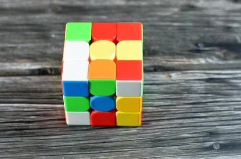 The Rubik's Cube, combination puzzle, speed magic puzzle cube, each of the .. Stock Photos
