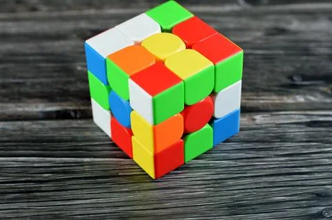 The Rubik's Cube, combination puzzle, speed magic puzzle cube, each of the .. Stock Photos