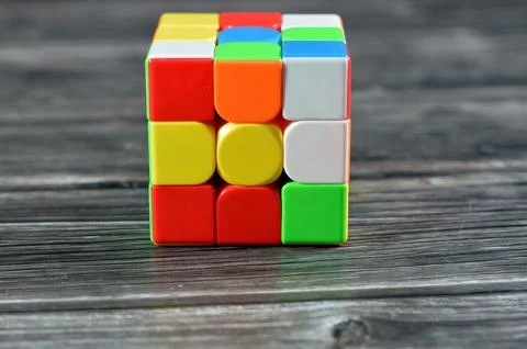 The Rubik's Cube, combination puzzle, speed magic puzzle cube, each of the .. Stock Photos
