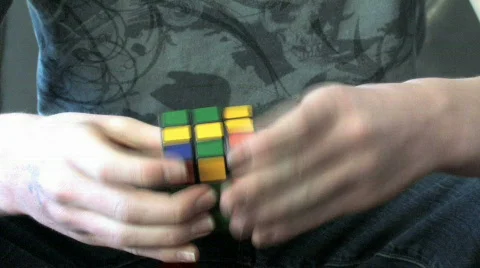 Rubiks Cube Genius 1 Stock Footage