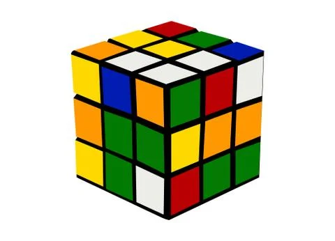 Rubiks cube illustration Stock Illustration