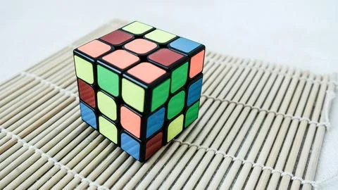 Rubik's cube on a light background. Stock Photos