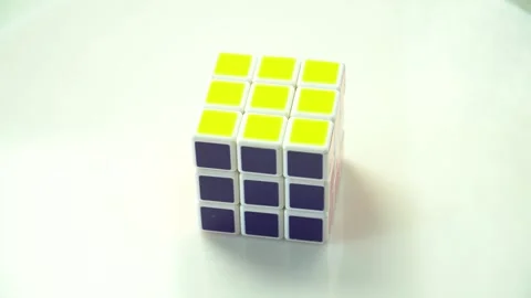 Rubik's cube puzzle,rotation of the Rubik's Cube Stock Footage 246713732