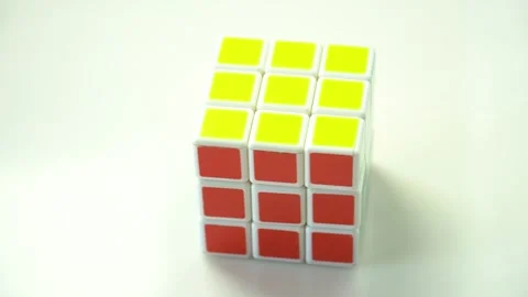 Rubik's cube puzzle,rotation of the Rubik's Cube o Stock Footage 246713733